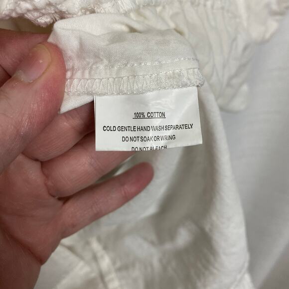 Hello Molly White Eyelet Saved By The Bell Mini Dress Sz.L/US 8 - Picture 15 of 16